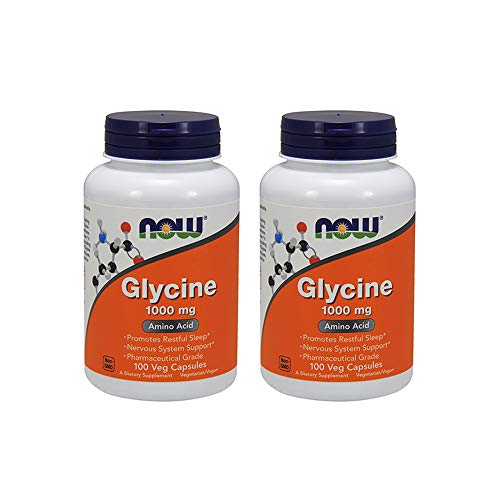 Image of Now Foods Glycine 1000 mg - 100 VegiCapsules 2 Pack