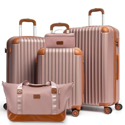 Image of Cosbarn Luggage Sets, Lightweight Durable Hardshell, 5 piece Suitcase Sets
