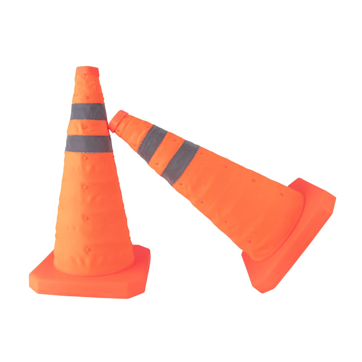 Cônes de circulation pliables de 45,7 cm avec lumière LED, multi-usages, cônes de sécurité réfléchissants, cônes de sécurité routière, cônes de stationnement, cônes de construction pliables (8)