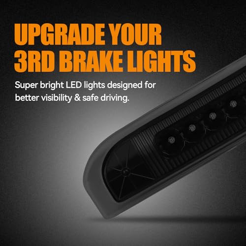 Image of Third 3rd Brake Light LED for 2009-2014 Nissan Cube, High Mount Rear Brake Lights Assembly for 09-14 Nissan Cube, Waterproof Center Cab Lamp Stop Light