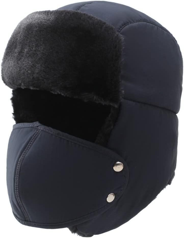 Windproof Warm Hat Winter Bomber Hats Men Women Thermal Snow Ski Cap Lei Feng Caps