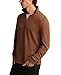 Lucky Brand Men's Weekend Slub Half Zip Mock, Bison