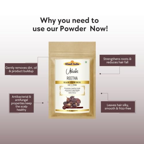 Image of Khadi Amla Bhringraj Shikakai Reetha Hibiscus Hair Powder with Aloe Vera Gel Combo for Hair Growth, Hair Fall Control & Dandruff Removal | 100% Natural Herbal Hair Care Kit - 600ML (Pack of 6)