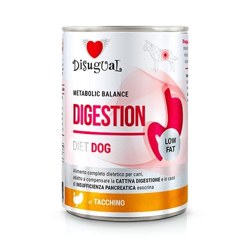 Disugual Dieta Cibo umido per Cani Digestion Tacchino 6 x 400 gr
