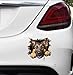 Decorative Decals 3D German Shepherd Car Sticker Set, Vinyl Material, Suitable for Decorating car Bodies, Windows, Rear Windshield, Bumpers, Walls, laptops, and suitcases 2-Piece#PDDM-1