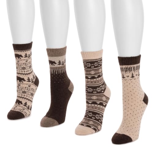 Image of MUK LUKS Women's Holiday 4 Pair Pack Socks