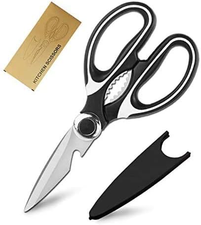 ShirazO Heavy Duty Kitchen Scissors Best Multi-PurposeRazor Sharp Heavy Duty Utility Scissors - Kitchen Scissors for Chicken, Fish, Meat, Vegetables - Poultry Scissors and Meat Scissors