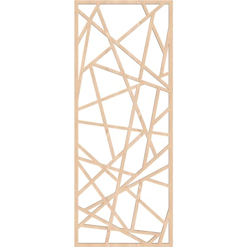 Image of Conway Decorative Pierced Fretwork Wood Wall Panels, 15 3 /8 inchW x 39 3 /8 inchH x 3 /8 inchT, Red Oak