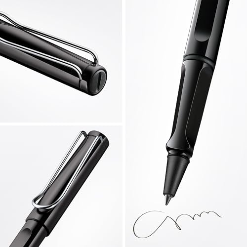 Image of Lamy Safari Black Roller Ball Pen with Medium M63 black refill