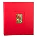Kvd Kleer-Vu Deluxe Albums Inc. Floramma Collection, Magnetic Self Stick Pages, 80 Pages, 8"x11" Window Frame Cover, Red