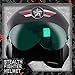 UNDERWRAPS Fighter Pilot Helmet - Stealth Fighter Helmet Costume Accessory for Men, Women and Children, Helmet with Two Tinted Visors for Halloween, One Size