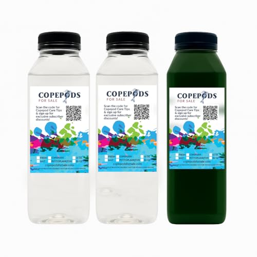 Copepods Freshwater Trio Pack, 16 oz Bottles, Live Daphnia, Copepods and Phytoplankton Supplement, 3-Pack