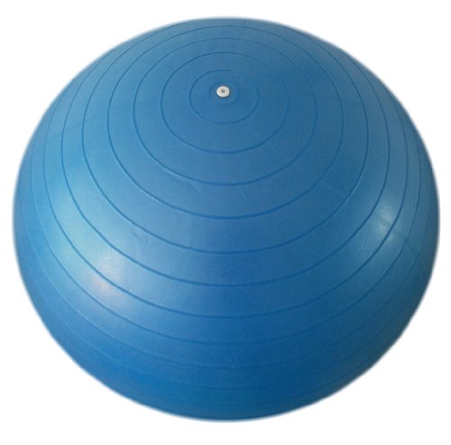 Fitness Ball: Blue, 29.5in/75cm Diameter, Includes 1 Ball +1 Pump + 1 Page Instruction Chart. No instructional DVD. (Exercise Gym Swiss Stability Ball)
