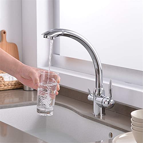 Robinet filtre eau potable pour cuisine moderne mitigeur évier double commande