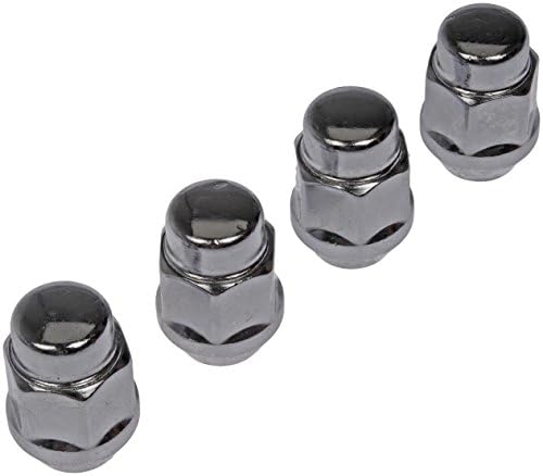 Dorman 711-105 Wheel Nut Chrome Bulge Seat Acorn Cap 7/16-20 Compatible with Select Models, 4 Pack