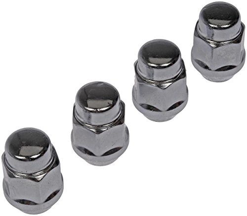 Dorman 711-105 Wheel Nut Chrome Bulge Seat Acorn Cap 7/16-20 Compatible with Select Models, 4 Pack