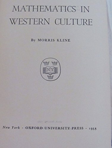 Mathematics in Western Culture B004XNEPHE Book Cover