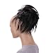 PRETTYSHOP Hairpiece Hair Rubber Scrunchie Scrunchy Updos VOLUMINOUS Wavy Messy Bun black brown # 3 G17F