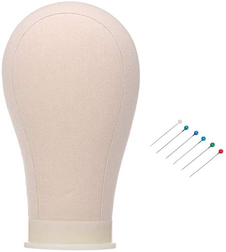 Anself Mannequin-Kopf Kork Leinwand Perückenständer 55,9 cm