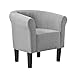 Produktbild [en.casa] Sessel 70x70x58cm Hellgrau Textil Clubsessel Relaxsessel