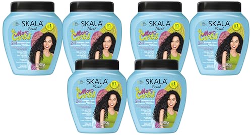 Image of SKALA Mais Cachos for hair type 3ABC - 2 IN 1 Conditioning Treatment Cream & Cream To Comb 70.4oz, BLUE (Pack of 3)