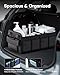 HOTOR Trunk Organizer for SUV – Foldable & Portable Car Organizers and Storage with 2 Compartments, Large Capacity Car Trunk Organizer Car Accessories for Truck Sedan, Black, 21.7