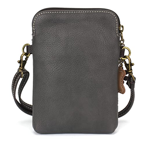 Image of CHALA Dog Collection Cell Phone Crossbody Purse-Women PU Leather /Canvas Multicolor Handbag with Adjustable Strap