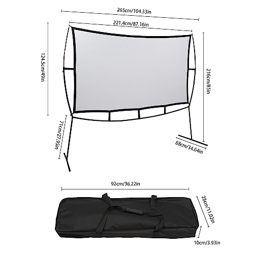 Pantalla para proyector portátil con soporte 100 pulgadas miniatura 2