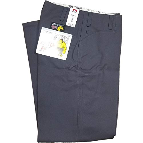 Ben Davis Men's Gorilla Cut Work Pants (36W x 32L, Charcoal)