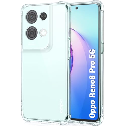 Image of TheGiftKart Transparent Crystal Clear Back Cover Case for Oppo Reno 8 Pro 5G | Shockproof Soft TPU Case | Cushioned Edges for Ultimate Protection Back Cover Case for Oppo Reno 8 Pro (TPU, Transparent)