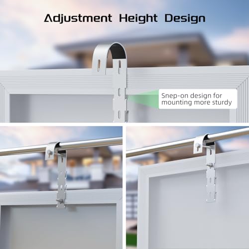 Bateria Power Suportes de montagem de painel solar para varanda, suporte de painel solar para grades