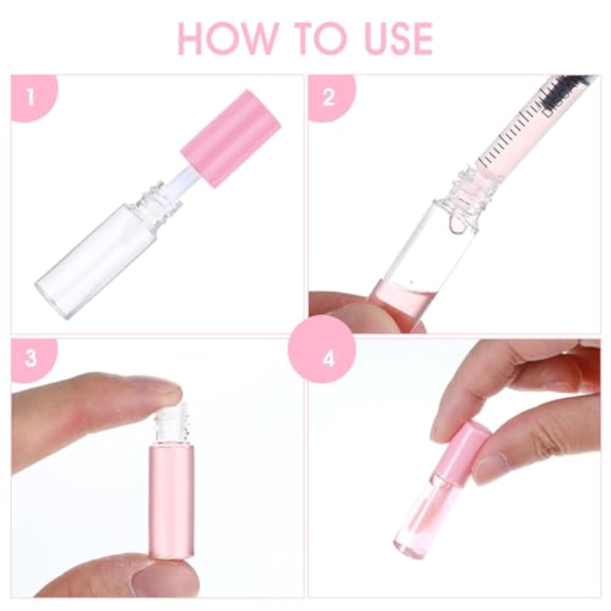 100 Pcs Mini Lip Gloss Tubes