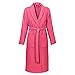 Produktbild LAYNENBURG Bademantel Damen Kuschelpique - 100% Baumwolle - Waffelpique & Frottee - Schalkragen - GRATIS Badeslipper - OEKO TEX - Größe (L, Fuchsia)