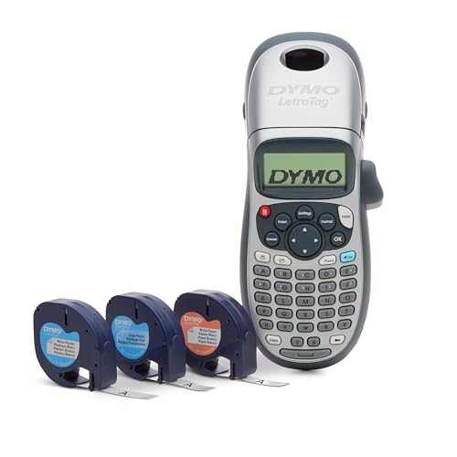 DYMO Label Maker with 3 Bonus Labeling Tapes, LetraTag 100H Handheld Label Maker & LT Label Tapes, Easy-to-Use, Great for Home & Office Organization image 2