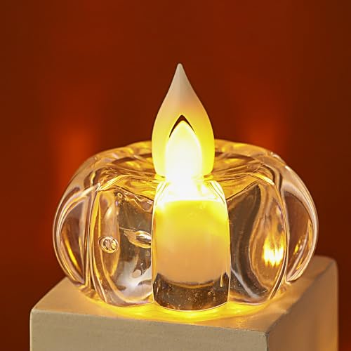 Bougies chauffe-plat LED romantiques pour centres de table de mariage et soirées d'automne