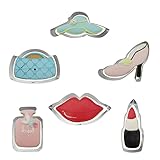 Picture of Lady’s Series Cookie Cutters Set of 6 pcs, Stainless Steel Girl’s Accessories Shaped Fondant Cutter Molds Baking DIY
