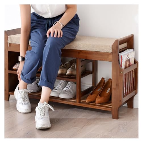 Banc à chaussures en bambou de qualité supérieure pour intérieur - 7