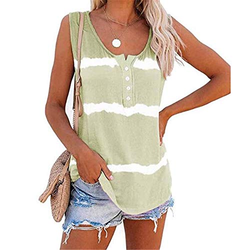 yanghuakeshangmaoyouxiangong T-Shirt Abbottonata con Bottoni Stampati Allentati Girocollo da Donna