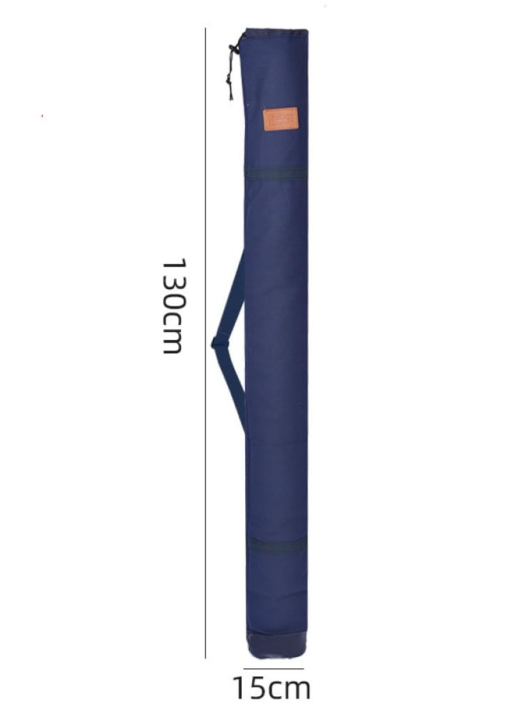 Bolsa de Pesca de Lona 1.3m Azul Correa Ajustable Alta Capacidad Portátil