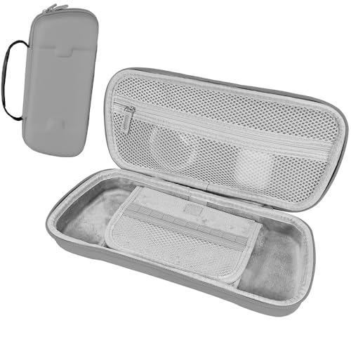 ASUS ROG Ally X 対応 収納ケース収納ボックス、スタンド機能付き - 軽量/全面保護/防水防塵,高級レザー素材 ハードバッグ ティアードスーツケース汚れ防止 軽量防水ハード 持ち運び便利 (Gray)