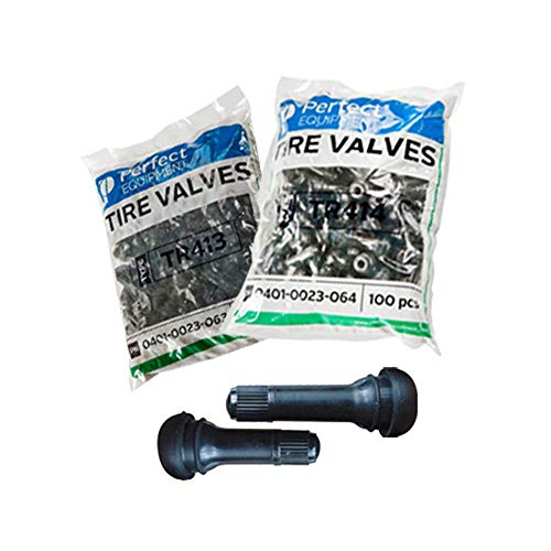 Perfect Equipment Juego de válvulas de Goma 100x TR413 y TR414, Válvula del neumático, Válvula de Goma TR413 + TR414, Válvulas de Goma Cover