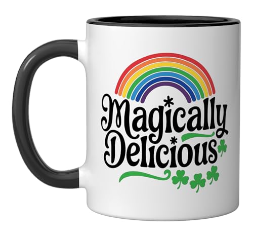 Taza de café cerámica Magically Delicious negra/blanca 11 oz miniatura 1