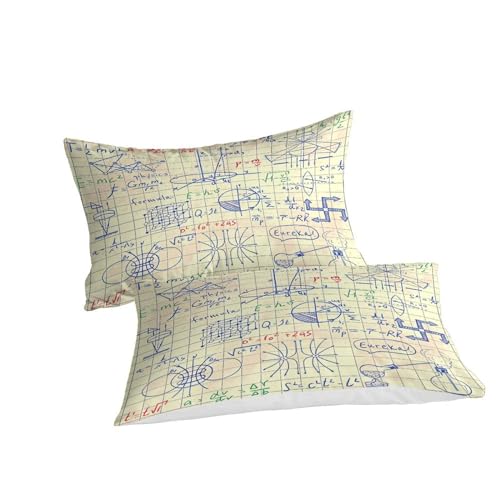 Housse de couette 3D calcul mathématique King parure de lit microfibre