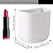 JDYOOMI Pencil Holder - Self-Adhesive Wall Mount Pen Cup,Marker Pot,Writing Utensil Storage Organizer for Fridge,Locker,Whiteboard,home and office - White - 2Pcs/Set