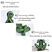 HIPIHOM 3 Pcs Garden Alien Statue, DIY Resin Figurine Garden Ornament for Patio, Lawn, Garden Decor Indoor Outdoor Home Office Decorations Collection (Green)