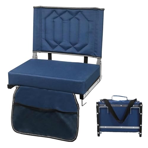 portable folding stadium chair with back support
