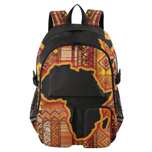 Mochila escolar de mapa africano para adolescentes en el instituto y universidad