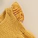 Newborn Baby Girl Clothes Ruffle Sleeve Solid Smocked Bubble Romper Jumpsuit Bow Headband Cute Summer Clothes (Yellow, 6-12 Months)