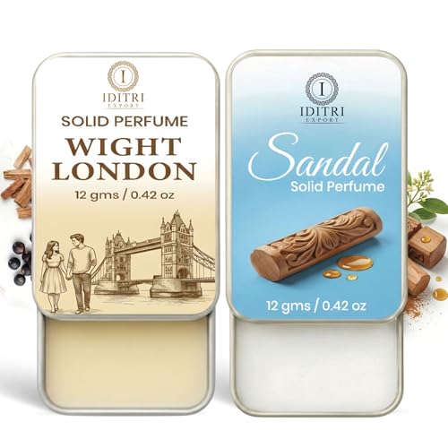 Image of IDITRI EXPORT Solid Perfume |wight london&sandal Alcohol Free Wax Perfume Balm, Long Lasting | Pocket Tin 12g, Pack Of 2| Non Greasy Smooth Glide, Travel Friendly Unisex Gifts He Or Her