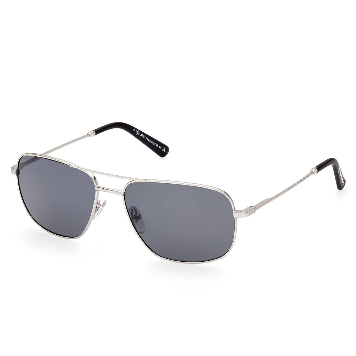BMW MOTORSPORT Men's Metal Sun Glasses Rectangular Sunglasses